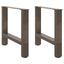 sofabordsben naturstål 2 stk. 60x(42-43) cm stål