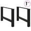 sofabordsben sort 2 stk. 70 x (42-43) cm stål