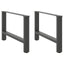 sofabordsben antracit 2 stk. 70 x (42-43) cm stål