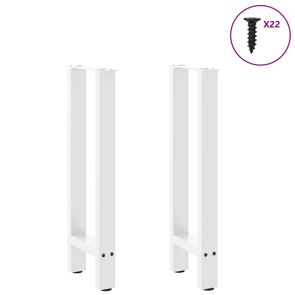 konsolbordben hvide 2 stk. 38 x (72-73) cm stål