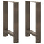 spisebordsben naturstål 2 stk. 50x(72-73) cm stål