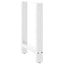 spisebordsben hvide 2 stk. 60x(72-73) cm stål