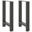 spisebordsben antracit 2 stk. 60 x (72-73) cm stål
