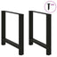 spisebordsben sort 2 stk. 80x(72-73) cm stål