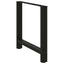spisebordsben sort 2 stk. 80x(72-73) cm stål