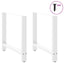 spisebordsben hvide 2 stk. 80x(72-73) cm stål