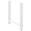spisebordsben hvide 2 stk. 80x(72-73) cm stål