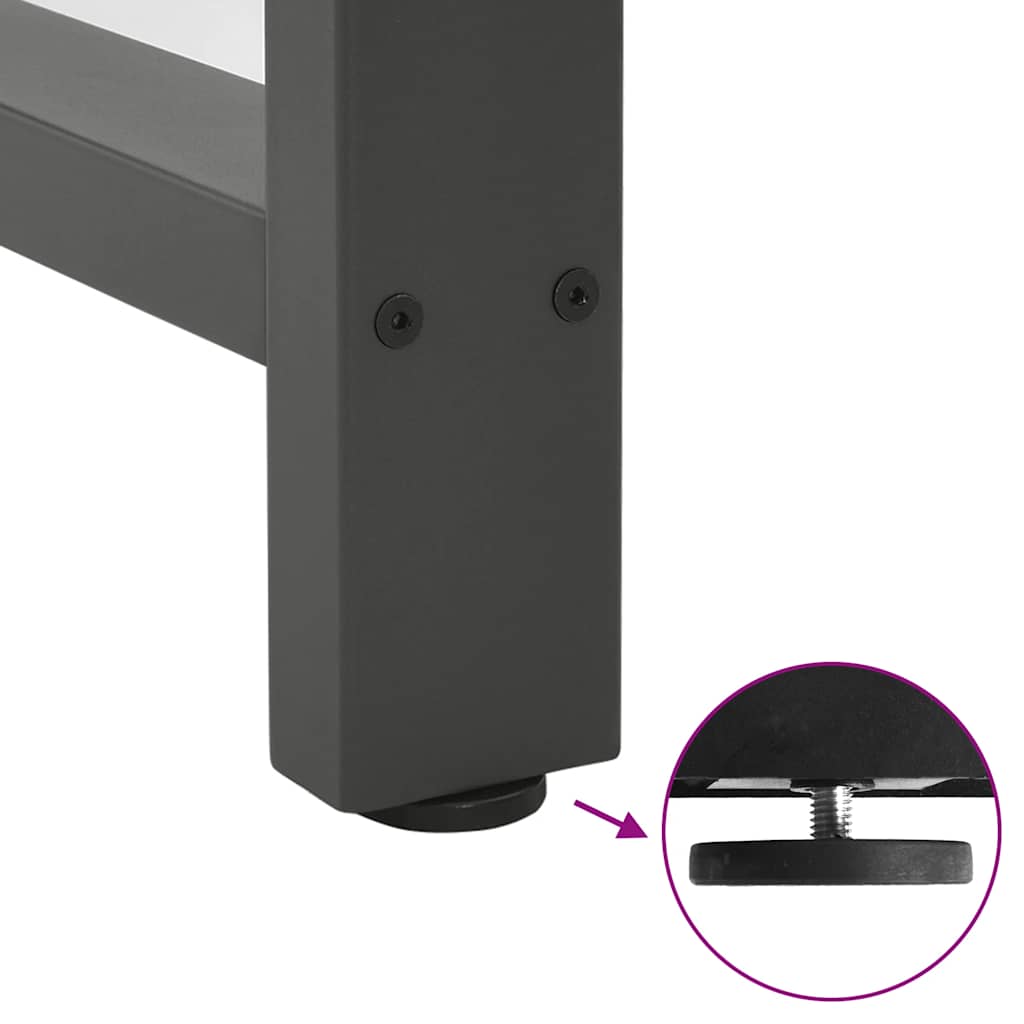 spisebordsben antracit 2 stk. 80x(72-73) cm stål