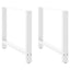 spisebordsben hvide 2 stk. 90x(72-73) cm stål