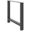 spisebordsben antracit 2 stk. 100x(72-73) cm stål