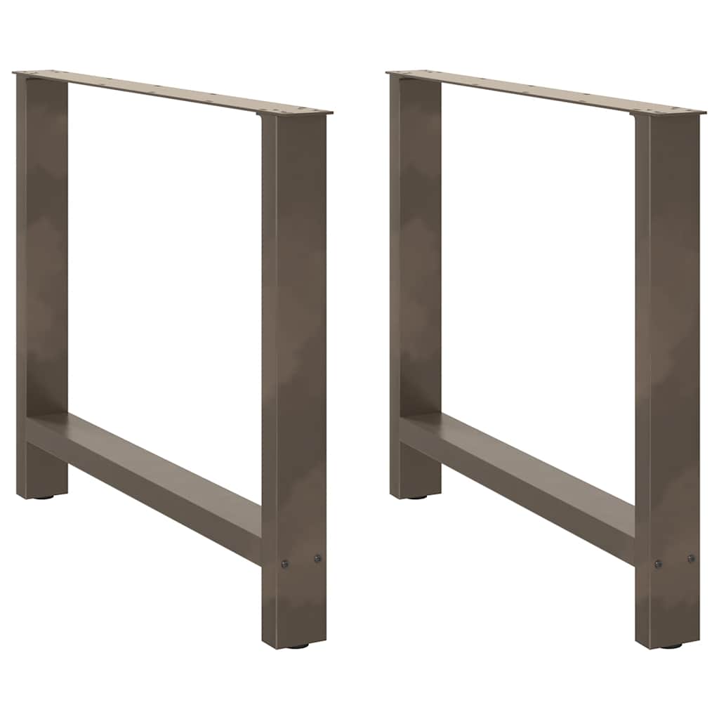 spisebordsben naturstål 2 stk. 100x(72-73) cm stål
