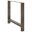 spisebordsben naturstål 2 stk. 100x(72-73) cm stål