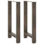 barbordsben naturstål 2 stk. 50x(90-91) cm stål