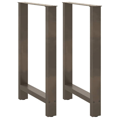 barbordsben naturstål 2 stk. 60x(90-91) cm stål
