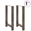 barbordsben naturstål 2 stk. 60x(90-91) cm stål
