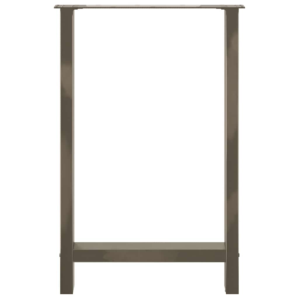 barbordsben naturstål 2 stk. 60x(90-91) cm stål