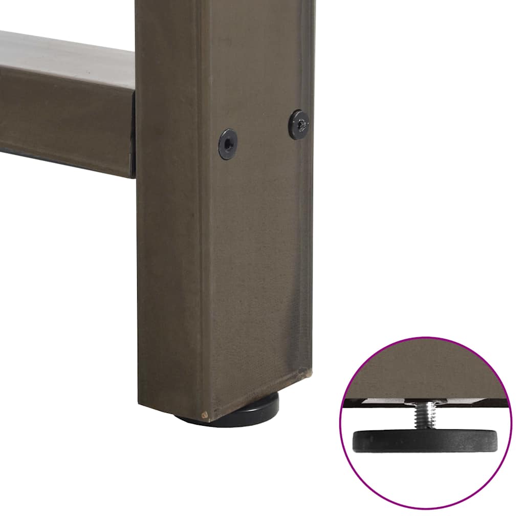 barbordsben naturstål 2 stk. 60x(90-91) cm stål