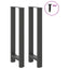 barbordsben antracit 2 stk. 40x(100-101) cm stål