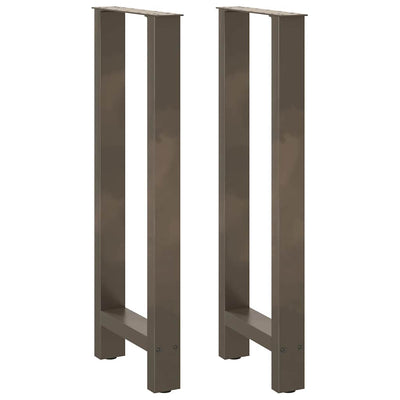barbordsben naturstål 2 stk. 50x(100-101) cm stål