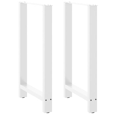 barbordsben hvide 2 stk. 60x(100-101) cm stål