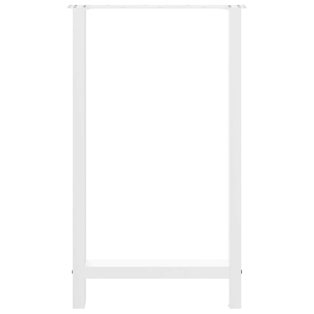 barbordsben hvide 2 stk. 60x(100-101) cm stål