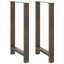 barbordsben naturstål 2 stk. 60x(100-101) cm stål