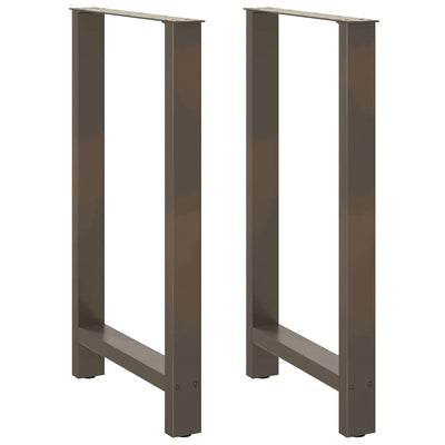 barbordsben naturstål 2 stk. 60x(100-101) cm stål