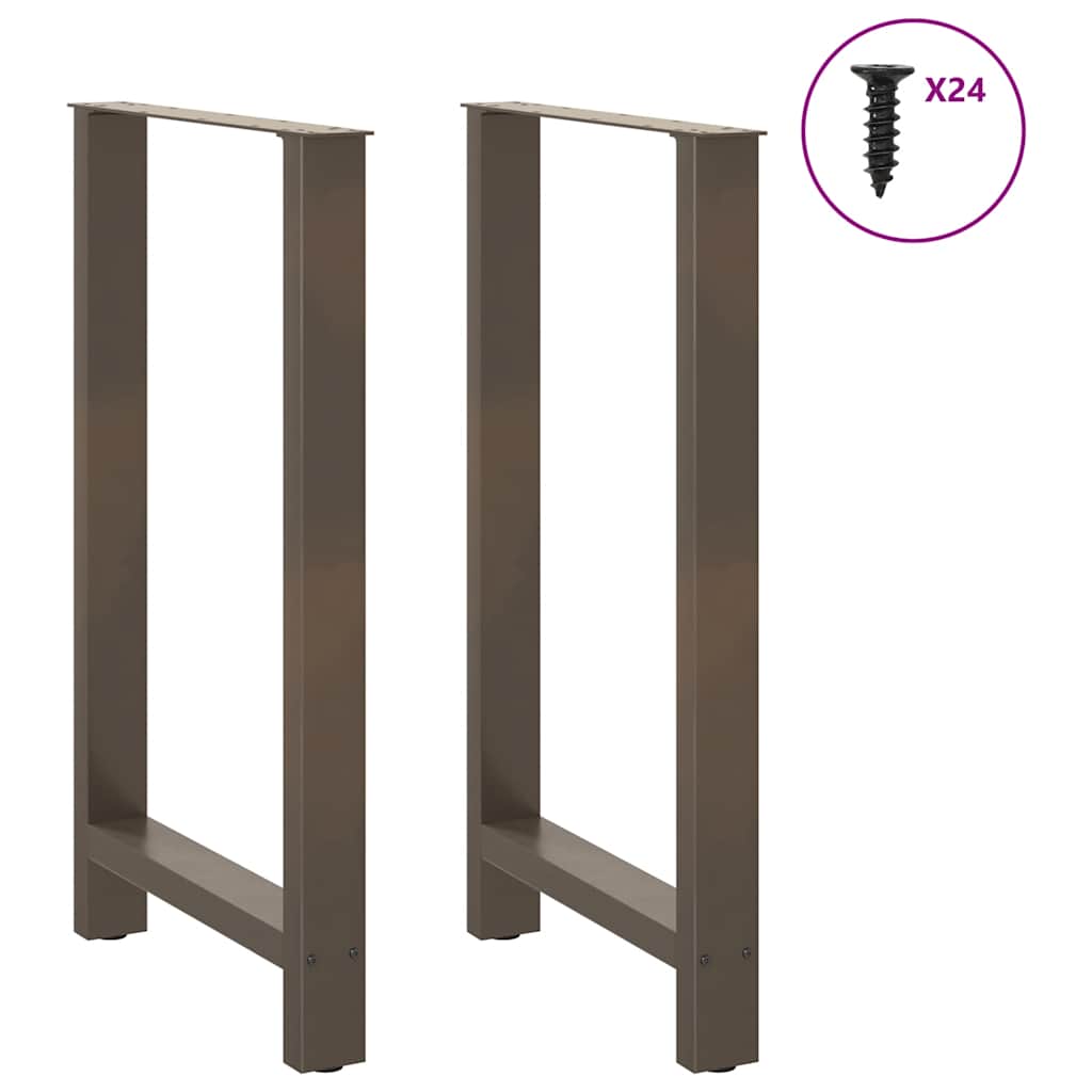 barbordsben naturstål 2 stk. 60x(100-101) cm stål