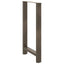 barbordsben naturstål 2 stk. 60x(100-101) cm stål