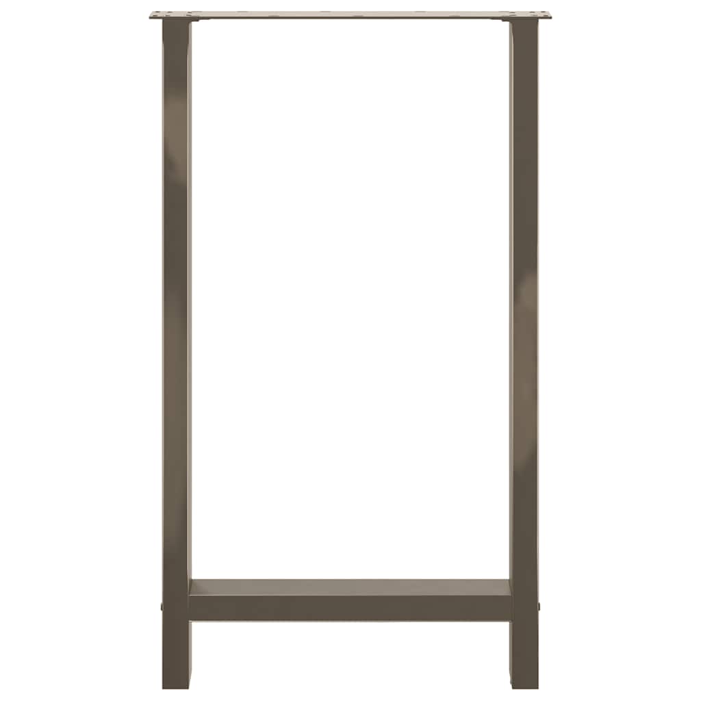 barbordsben naturstål 2 stk. 60x(100-101) cm stål