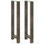 barbordsben naturstål 2 stk. 40x(110-111) cm stål