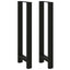 barbordsben sort 2 stk. 50x(110-111) cm stål