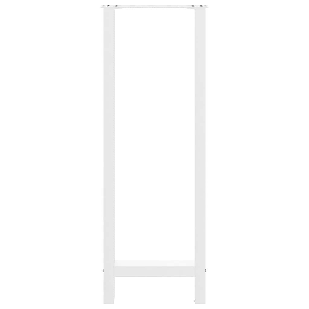 barbordsben hvide 2 stk. 50x(110-111) cm stål