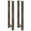barbordsben naturstål 2 stk. 50x(110-111) cm stål
