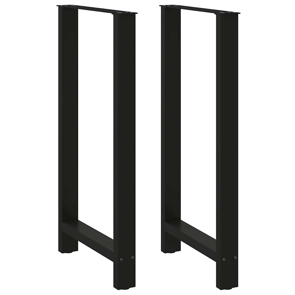 barbordsben sort 2 stk. 60x(110-111) cm stål
