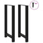 barbordsben sort 2 stk. 60x(110-111) cm stål