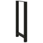 barbordsben sort 2 stk. 60x(110-111) cm stål