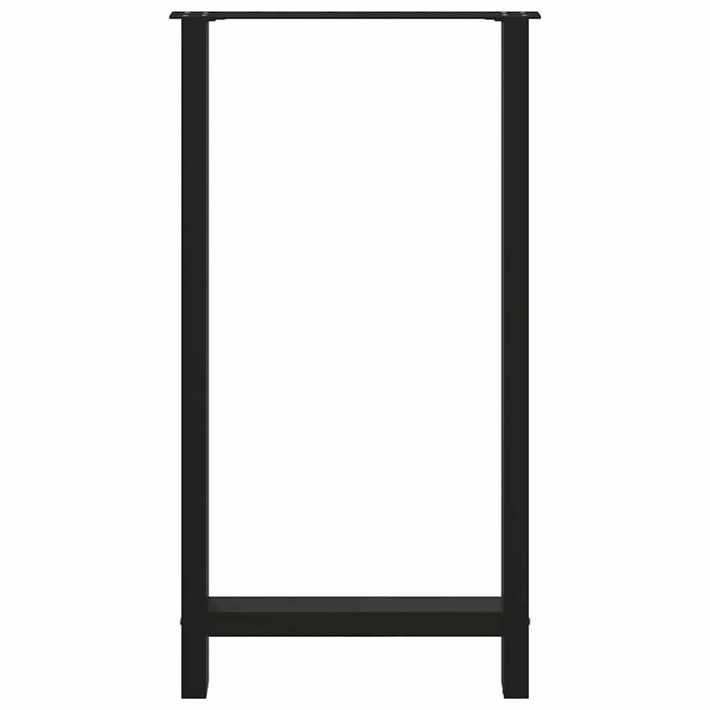 barbordsben sort 2 stk. 60x(110-111) cm stål
