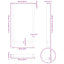 barbordsben sort 2 stk. 60x(110-111) cm stål