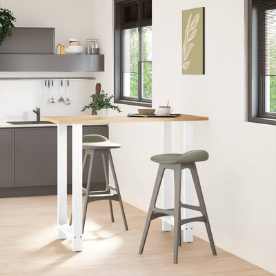barbordsben hvide 2 stk. 60x(110-111) cm stål