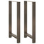 barbordsben naturstål 2 stk. 60x(110-111) cm stål