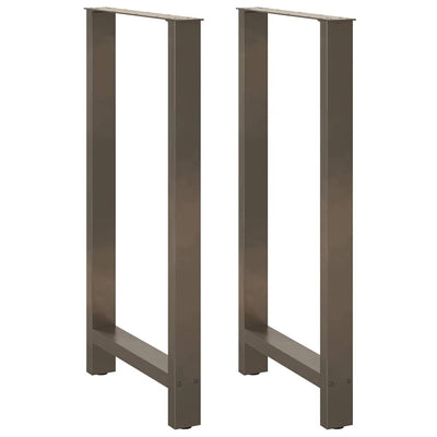 barbordsben naturstål 2 stk. 60x(110-111) cm stål
