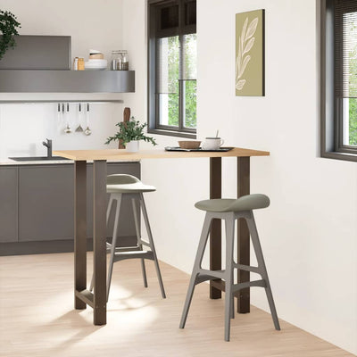 barbordsben naturstål 2 stk. 60x(110-111) cm stål