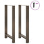 barbordsben naturstål 2 stk. 60x(110-111) cm stål