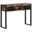 konsolbord 100x35x75 cm massivt genbrugstræ flerfarvet