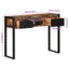 konsolbord 100x35x75 cm massivt genbrugstræ flerfarvet