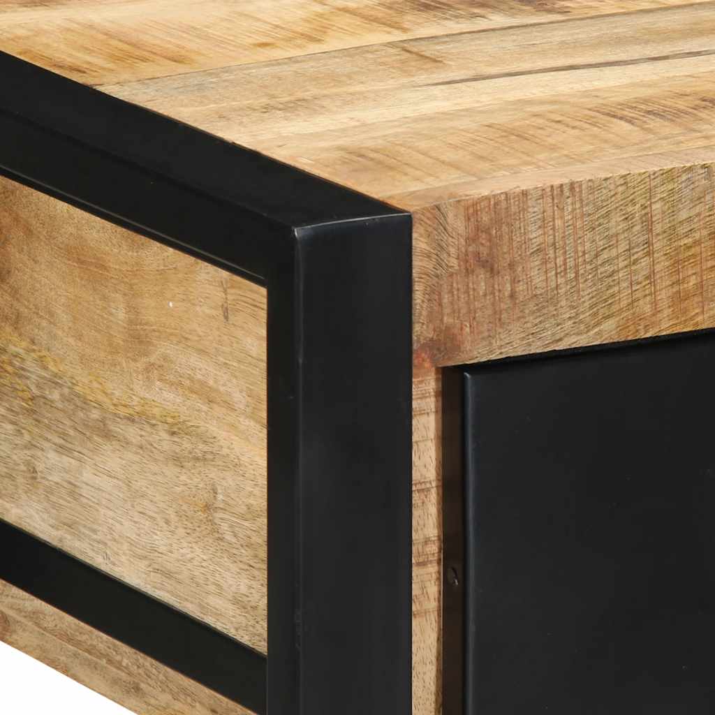 konsolbord 100x35x75 cm massivt ru mangotræ