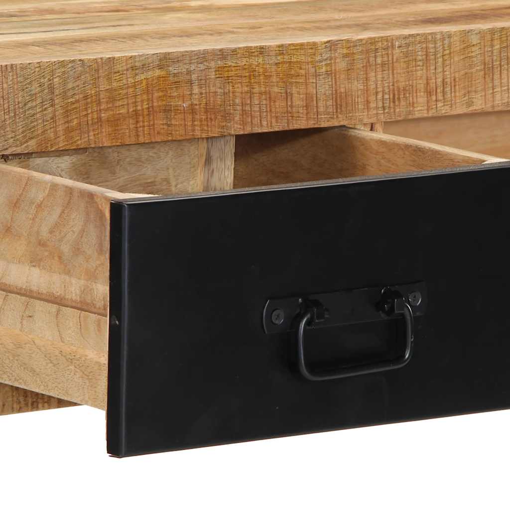 konsolbord 100x35x75 cm massivt ru mangotræ