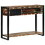 konsolbord 100x35x75 cm massivt genbrugstræ flerfarvet