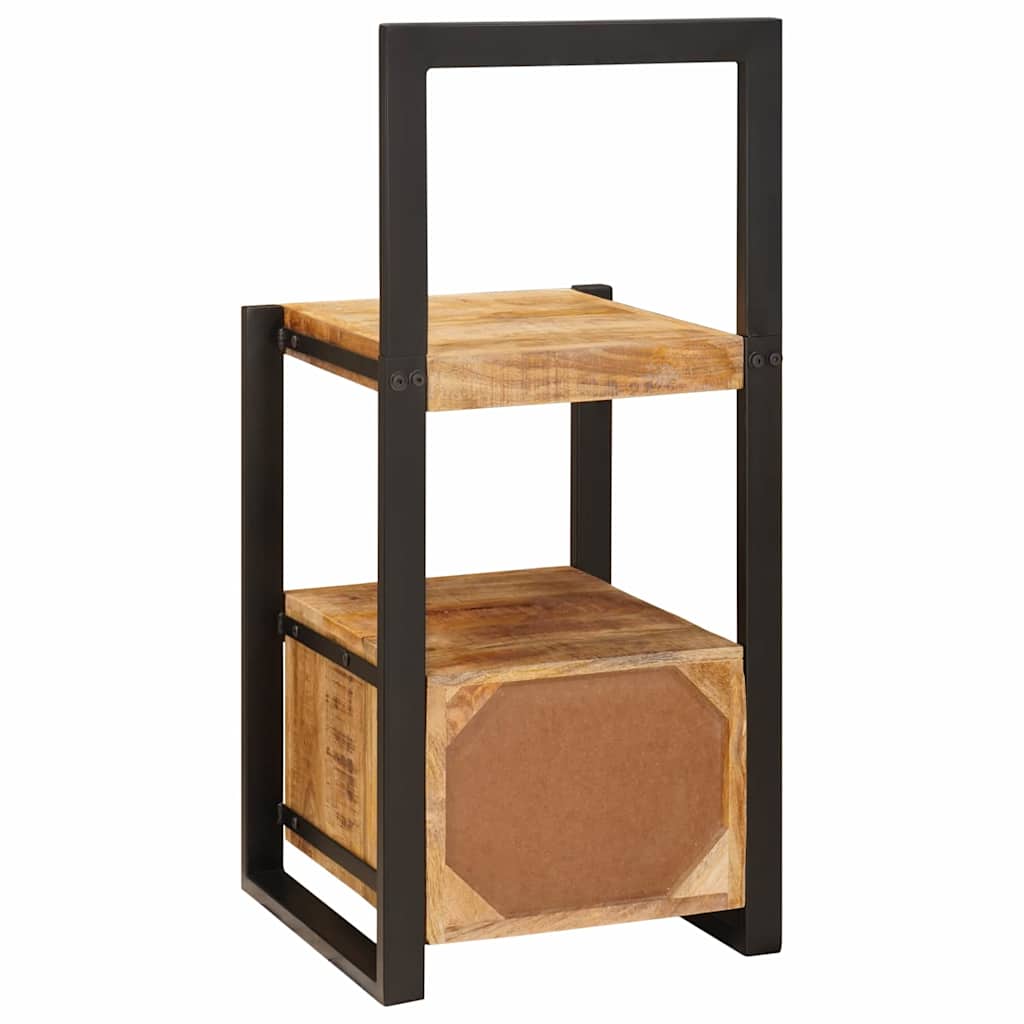 Stumtjener med skuffe Brun 40 x 40 x 90 cm Massivt mangotræ